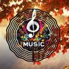 3D Musical Note Wind Spinner - Vibrant Kinetic Metal Art for Outdoor Decor, Durable Hanging Ornament for Garden