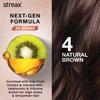 Streax Gel Hair Colour for Women & Men, Natural Brown 4 ,Hair Colour Brow 150ml|