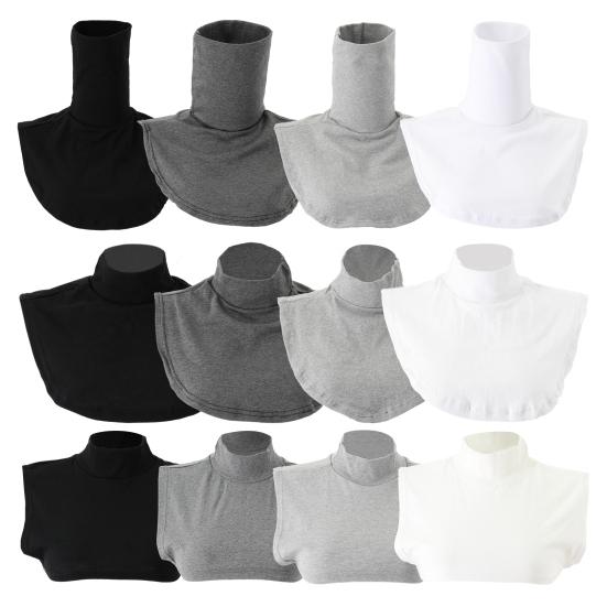 12 шт. Воротник-стойка dickey для женщин, Накладной воротник-стойка dickey, Съемный набор воротников,