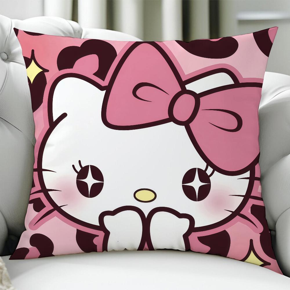 HelloS KKittyS Cartoon cushion cover Birthday Anniversary Gifts Double Sided Printed Zipper Cushion Cover Soft Skin Bedding