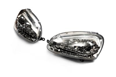 Передняя оптика с LED огнями Silver (2 шт) для Volkswagen Golf 5