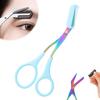1/2/3Pcs Eyebrow Trimming Scissors with Comb Stainless Steel Non-Slip Precision Eyebrow Trimmer