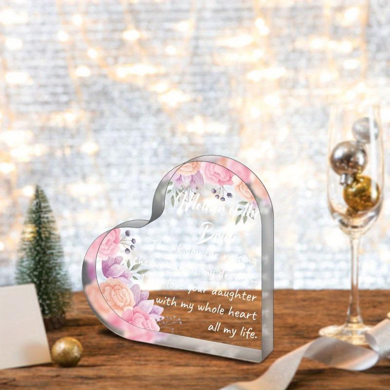 2D Flat Heart-Shaped Acrylic Thank You Plaque, Weddings & Special Occasions Gift, Suitable for Wall Decoration, Porch, Room, Villa, Accents Home, Hall