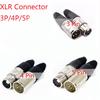 1Pcs Canon Plug Socket Male/Female Microphone Audio Xlr Connector 3P/4P/5P Contacts