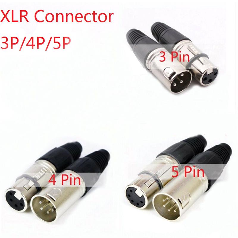 1Pcs Canon Plug Socket Male/Female Microphone Audio Xlr Connector 3P/4P/5P Contacts