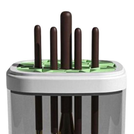 Электрический очиститель для кистей для макияжа с УФ-сушкой, работающий от USB, автоматическая машина для чистки косметических кистей, сушилка для мытья кистей, контейнер для инструментов