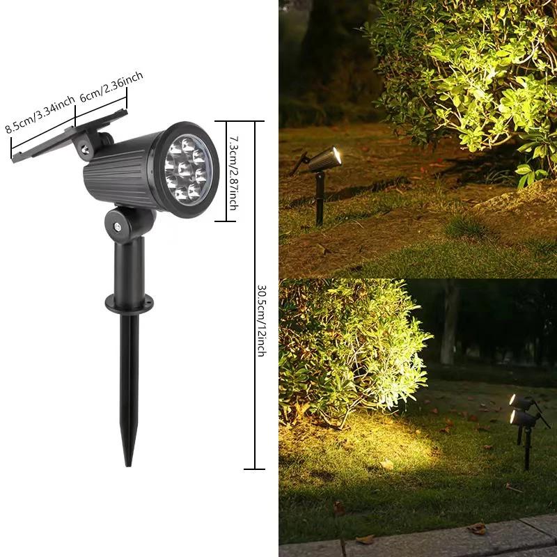 1/2/3/4Pcs Solar Powered 9LED Lamp Adjustable Solar Spotlight In-Ground IP65 Waterproof Landscape Wall Light Outdoor Lighting