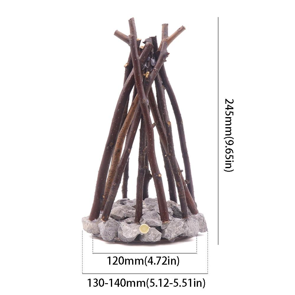 3D Эффект Пламени Светодиодный Ночник Костер Форма Ветки Светящийся Горящий Костер Декор Airbnb