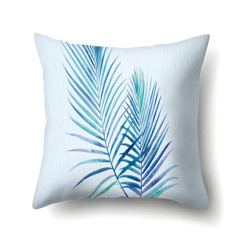 Полиэстеровая наволочка Скандинавский растительный стиль Принт с цветами Бархатная наволочка из персиковой кожи