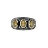 Amethyst Sterling Silver Three Stone Ring: 925 Gemstone Ring