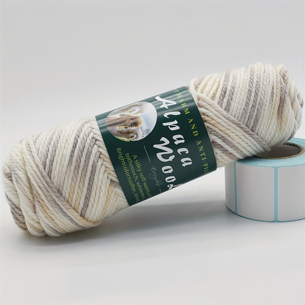 3 Pack Alpaca Blend Yarn (100g Each, 110m) Soft & Durable Worsted Weight for Knitting & Crochet – Sweaters, Blankets, Scarves 3.5-4.5mm Needles/Hooks