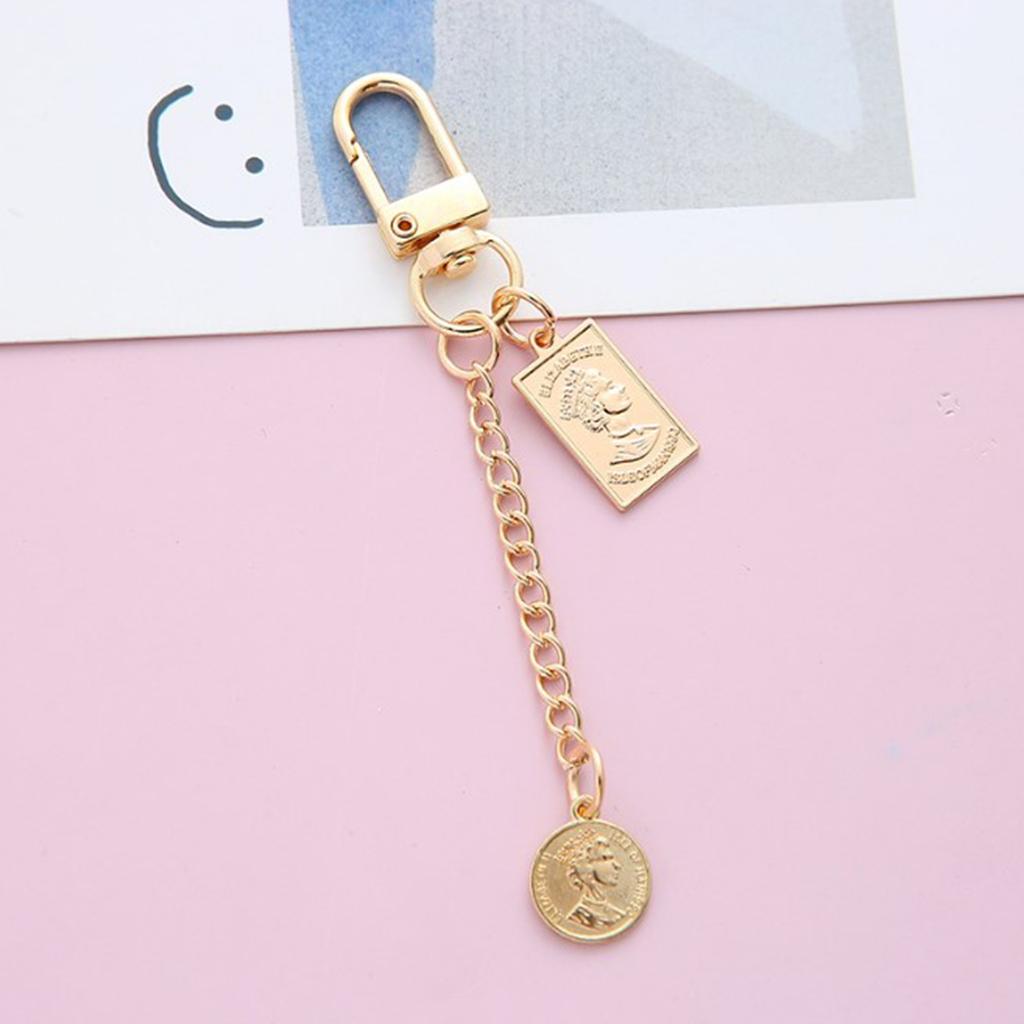Винтажная корейская мода жемчужный брелок для женщин и девочек золотая металлическая цепочка