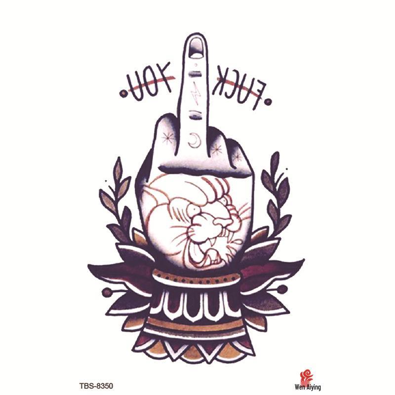 Набор маленьких водостойких тату-наклеек с тотемами и символами для предплечья