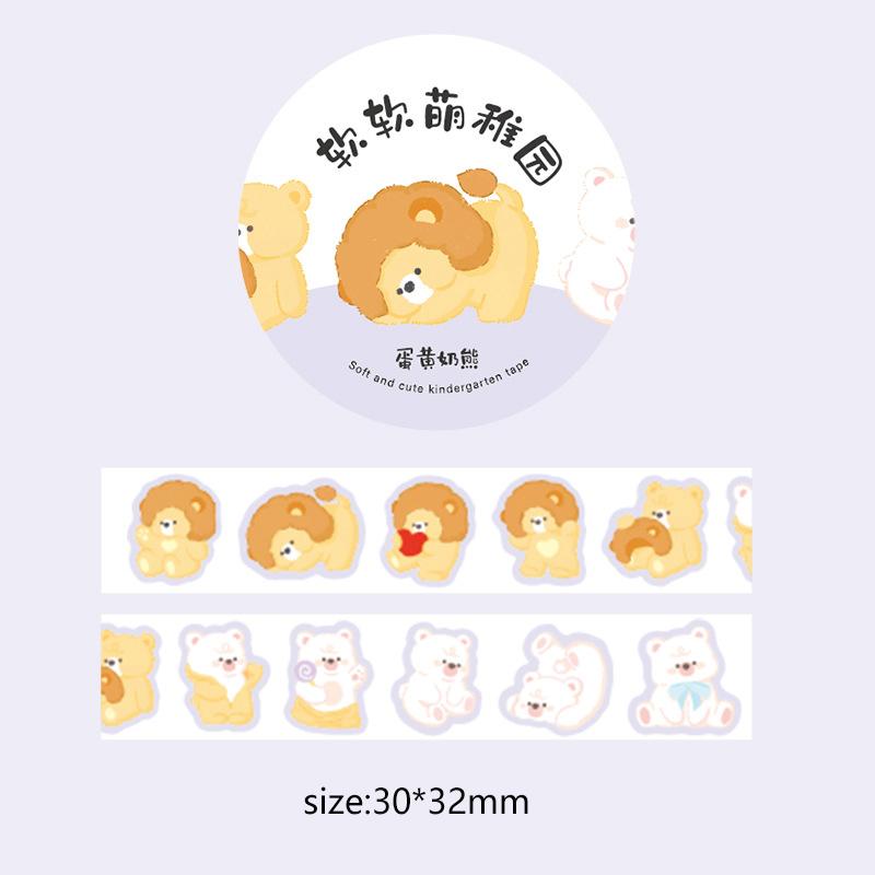 100 листов мультфильм граффити маленькие животные декоративная лента креативный ручной счет коллаж материал наклейки рулон школьные канцелярские принадлежности