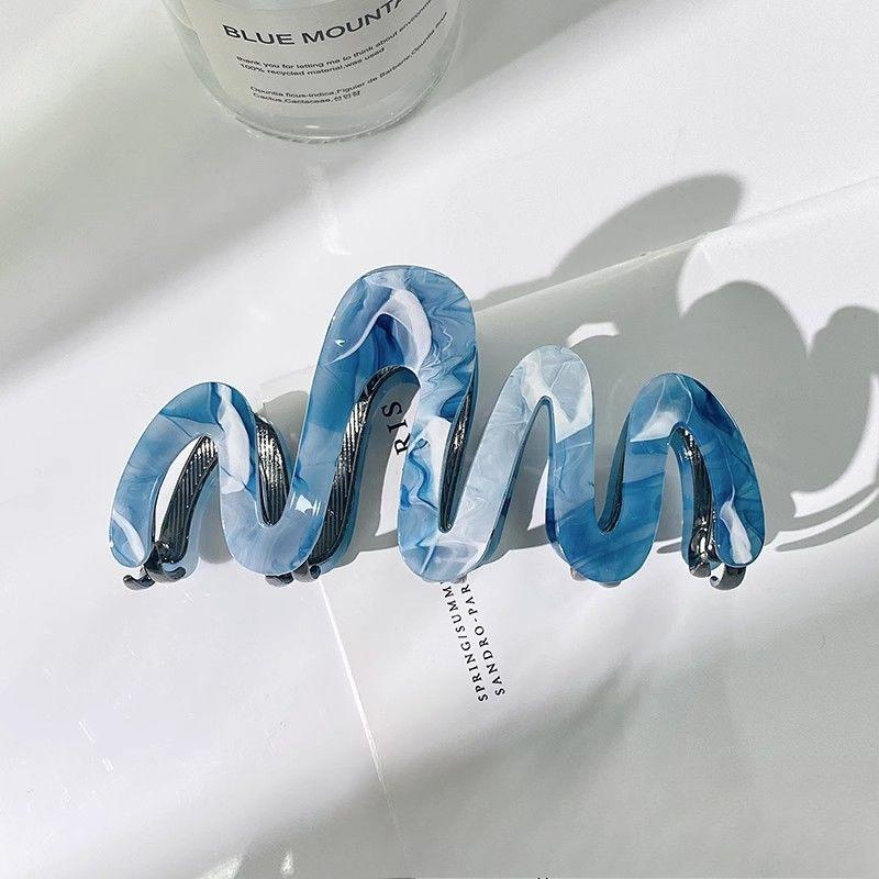 Заколка для волос из высококачественного ацетата для детей, большая металлическая заколка-акула, аксессуар для волос на лето, для затылка