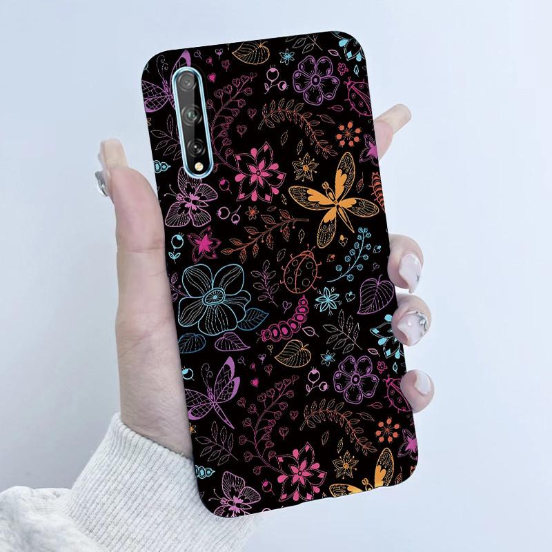 Чехол для телефона Huawei Y8p Дизайн 'Девочка с цветами' Мягкий силикон ТПУ Задняя крышка для Huawei P Smart S Y 8p HuaweiY8p AQM-LX1 Чехлы