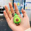 Couple Key Rings Bag Pendant Jewelry Smiling Avocado 3D Keychain Simulated Fruit Avocado Keychain