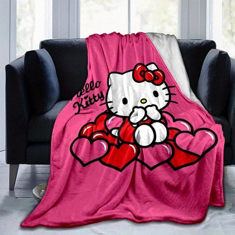 1pc. Hello Kitty Heart Print Blanket - Perfect for Home, Office, Outdoor Use, Gift Idea, Suitable for All Seasonsz041721