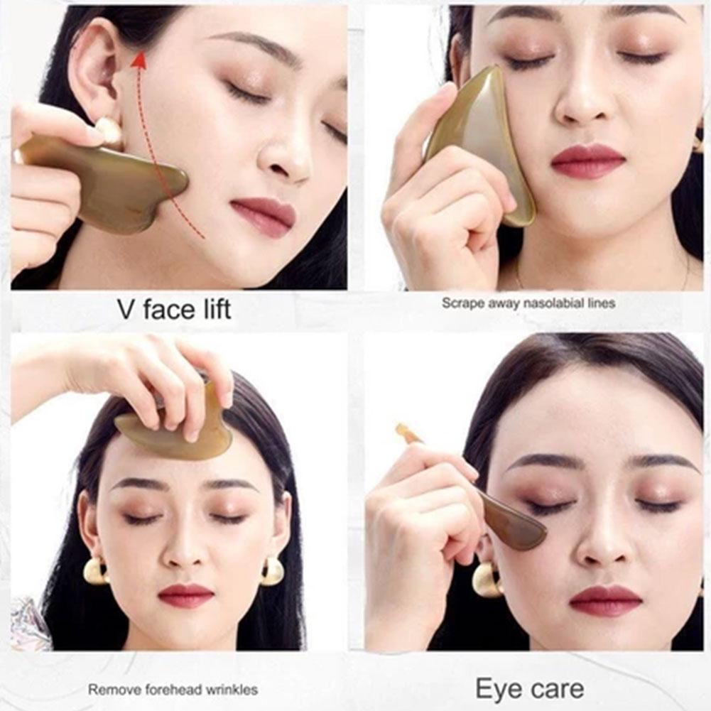 Массажная доска из смолы для соскабливания кожи лица и глаз, спа-массажная пластина, способствующая циркуляции крови в области шеи и тела. Fo R4E6