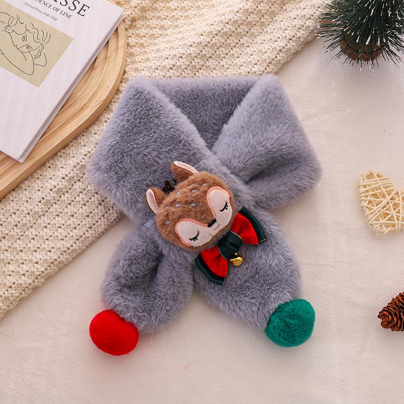 Рождественский снуд: Плюшевый зимний шарф-манишка для младенцев, малышей, мальчиков и девочек