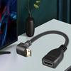 Удлинительный кабель, совместимый с HDMI, 20 см, тип с прямым углом 90 градусов, ПВХ, штекер-розетка, переходной шнур для телевизора