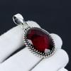 Red Garnet Gemstone Handmade 925 Sterling Silver Jewelry Pendant, Red Garnet Birthstone, Holiday Gift for Her Jewelry for Special Occasions