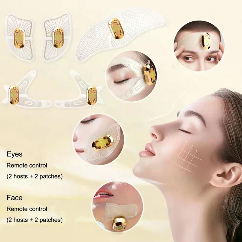 EMS Массаж лица Подтяжка кожи Микротоковый стимулятор мышц Снятие усталости Подтяжка лица Глаза Лицо Инструмент для ухода за красотой