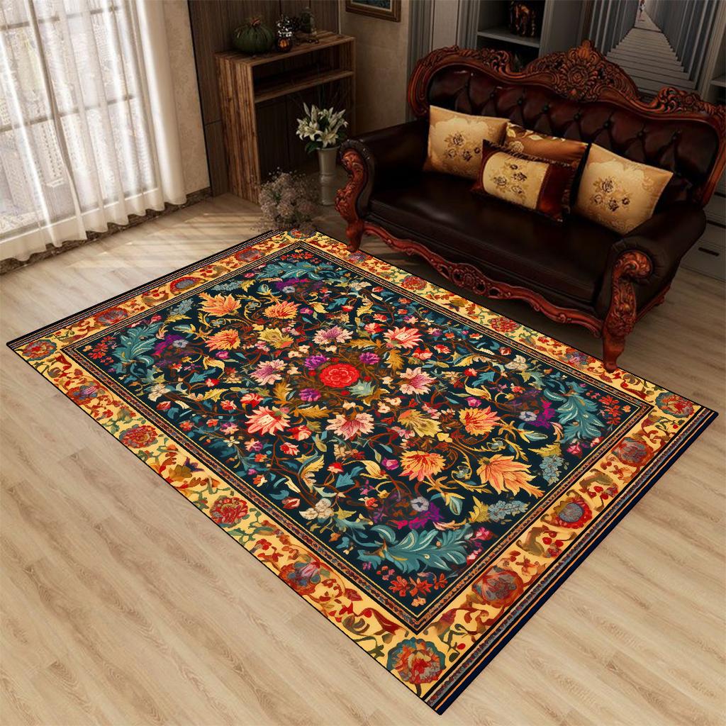 Persian Classical Style CARPET FOR LIVE ROOM Washable Soft Lounge Rug Room Decor Home Mats Easy Clean 160x230 Flannel Office