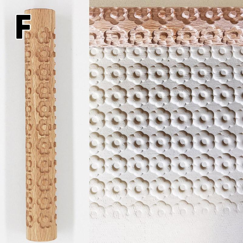 1 шт., каменный рулон грязи, деревянная текстура, рулон, рельефы, цветочный узор, керамика, художественное тиснение, стержень, дерево