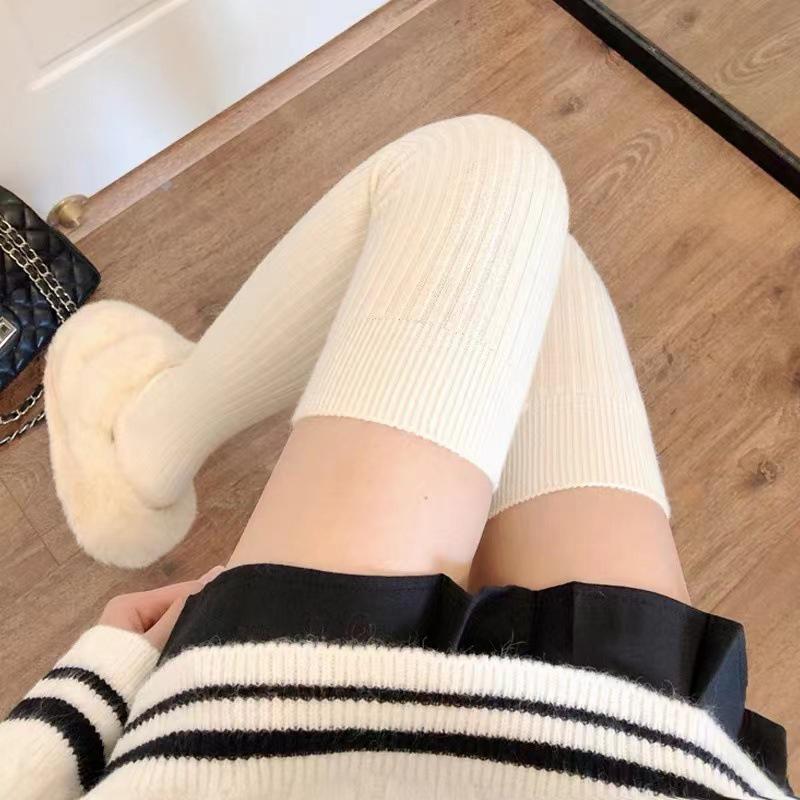 1Pair Women Winter Warm Thicken Thermal High Stockings Casual Knee Socks