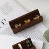 Роскошный держатель для колец из цельного дерева, слот для хранения колец, подставка для ювелирных изделий, фоновое украшение, реквизит для фотосъемки, небольшие украшения, аксессуары для контейнеров