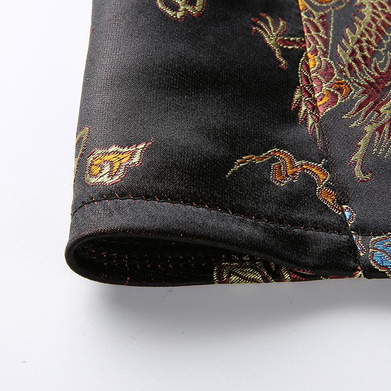 Женские топы Cheongsam, традиционный традиционный китайский дракон с вышивкой, открытая спина, Холтер, винтажный вечерний укороченный топ с запахом, жилет