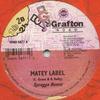 12-дюймовая пластинка SPRAGGA BENZ / HAWKEYE - Matey Label / Inna Mi Zone VPRD5877A Grafton Road/VP 1996 США Регги, Ска и Даб