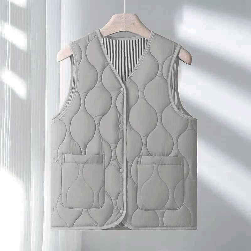 Down Cotton Vest Women's Inner Wear Autumn and Winter New Slim-fit Bottom Inner Wear Vest Medium Thin Warm Vest Vest