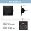 BSEED Switch Light Switch Black Glass Frame Wall Power Sockets USB-C Phone Charge E-Series EU Standard 1 Way