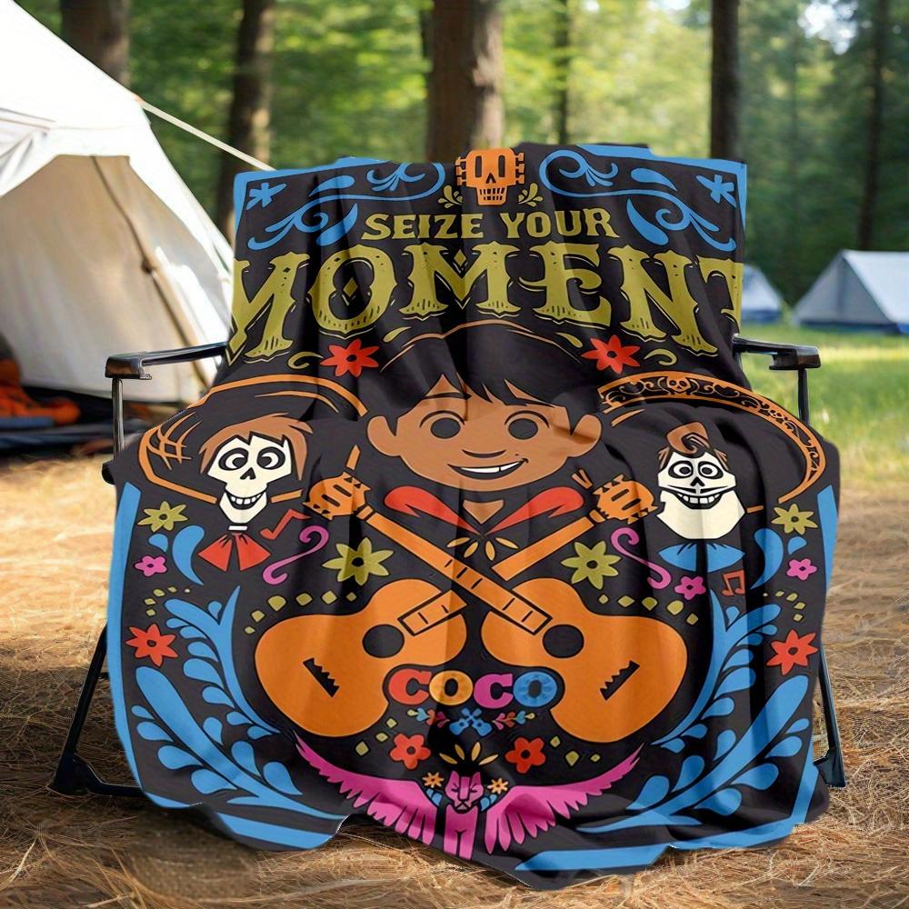 1pc, Disney Coco Miguel Blanket Cartoon Throw for Outdoor Blankets, All Season Use, Living Room, Travel, Camping