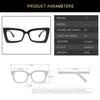 Square Frame Office Eyeglasses Cat Eye Glasses Clear Glasses Computer Goggles Anti Blue Light