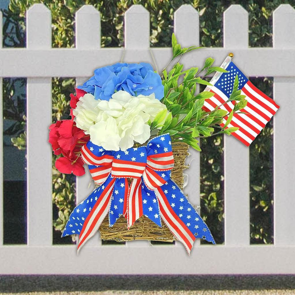 4TH of July Independence Day Wreath for Front Door Patriotic American