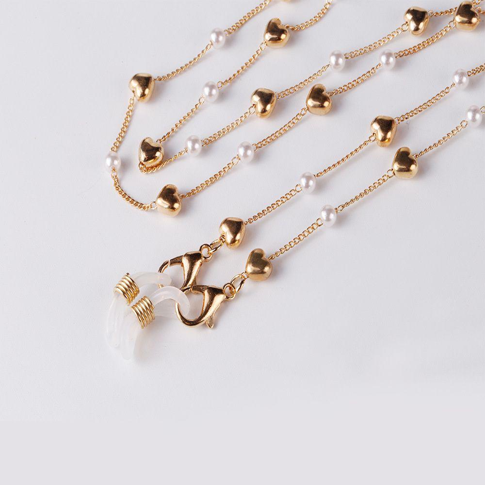 Цепочка Жемчужная Золотая Цепочка Халтер Цепочка для Очков Удлинитель для Маски Шнурок против Падения Цепочка для Маски