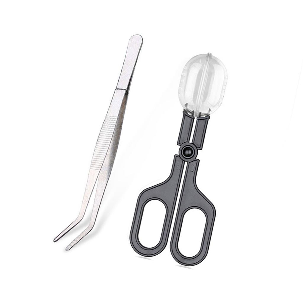 Рептилии Кормовые щипцы Зажим Длинный Нескользящий Инструмент для ловли Нержавеющая сталь для безопасного обращения с кормом для питомцев