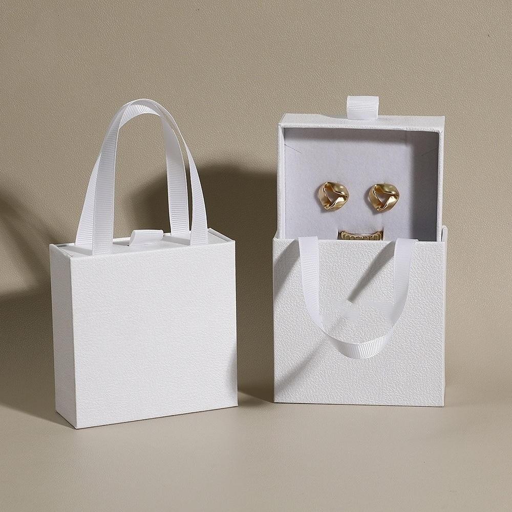 Portable Jewelry Box Drawer Jewelry Packaging Box Earrings Ring Pendant Bracelet Necklace