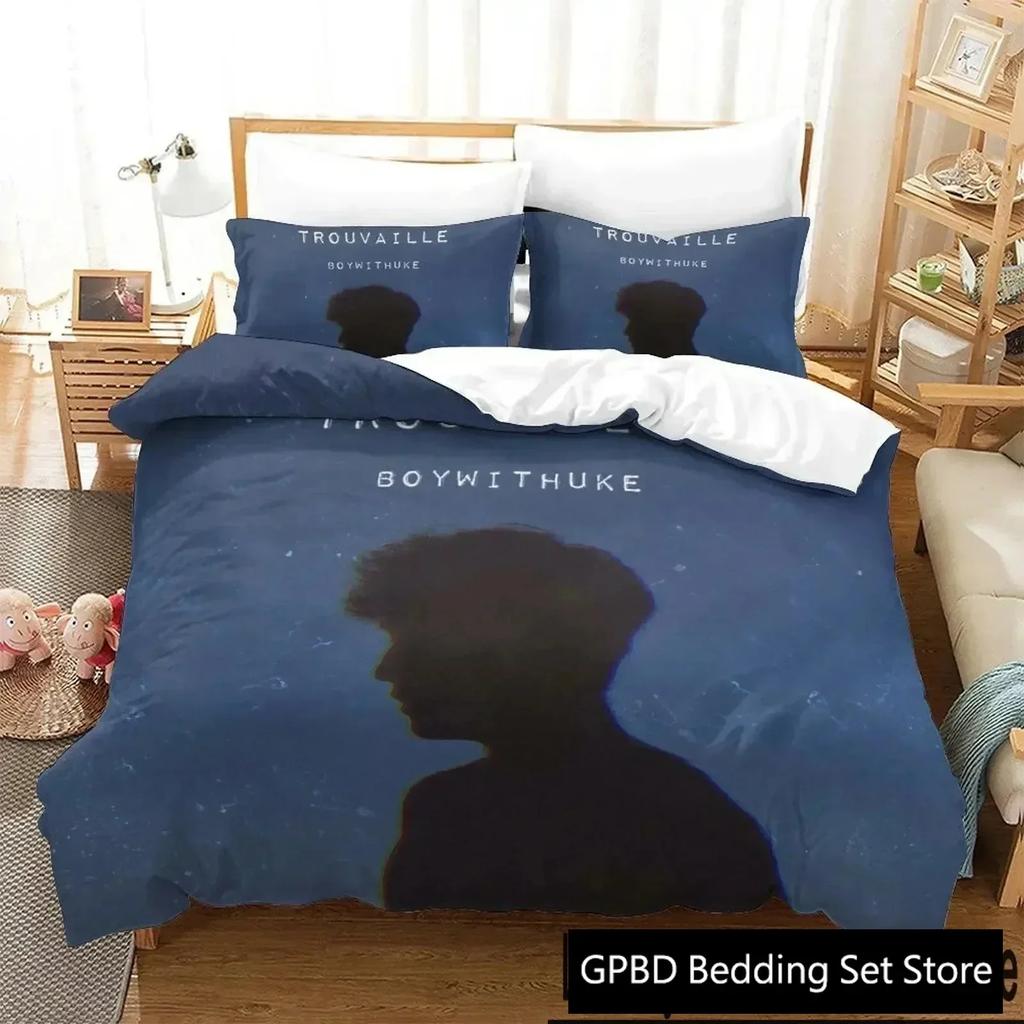 Комплект постельного белья с 3D-принтом Boywithuke Односпальный Полуторный Двуспальный Квин-сайз Кинг-сайз Кал-Кинг Комплект постельного белья