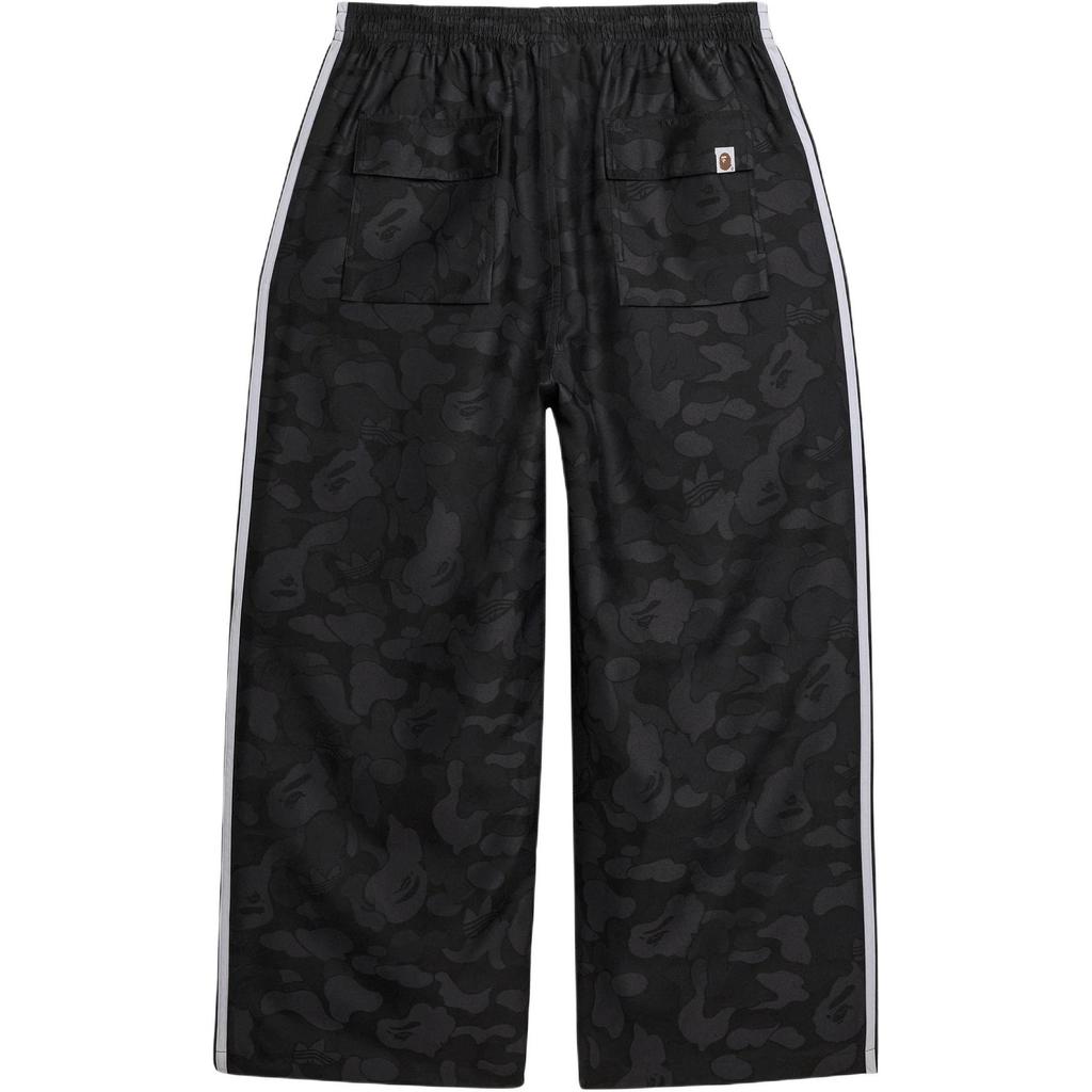 adidas Брюки X Bape с жаккардовым узором 'Черный' Мужские KF4918