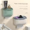 Punch-Free Toilet Tissue Box Toilet Waterproof Towel Rack Storage Rack Paper Extraction Box Wall Hanging Chart Drum