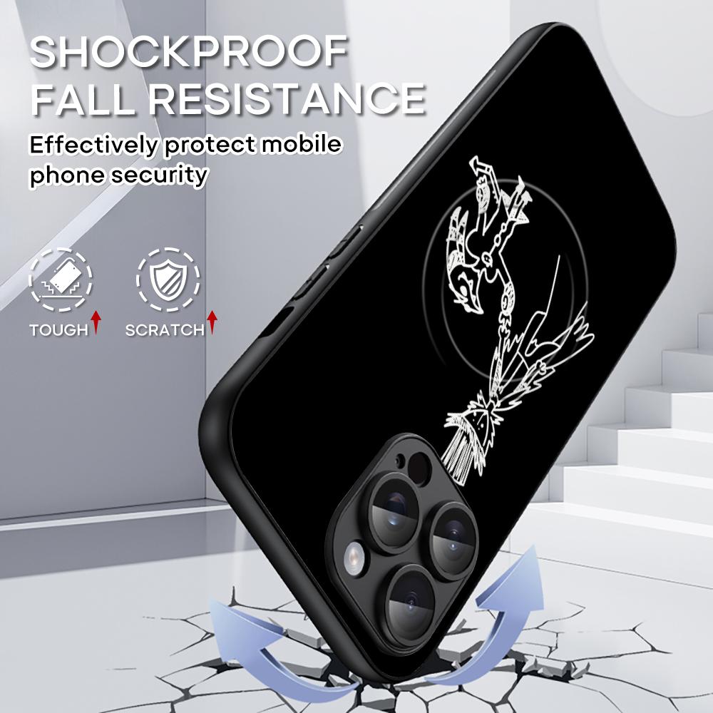 Классический аниме-узор Helluva Boss Чехол для телефона Для iPhone 17 16 15 14 13 12 11 Plus Pro Max Высококачественная Роскошная Magsafe Овечья кожа