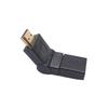 Позолоченный 360-градусный HDMI-адаптер "папа-мама" с поворотом на 90°, 180° и 270°