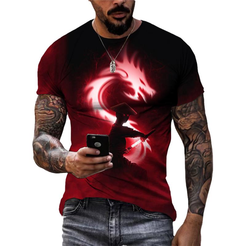 Летние модные мужские футболки с рисунком «Личный воин», модные повседневные футболки с круглым вырезом и 3D принтом в стиле хип-хоп, топы