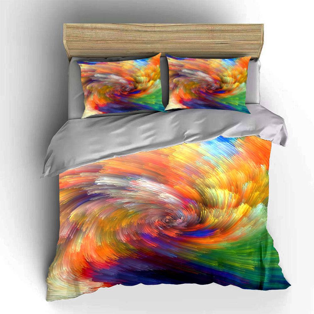 Colorful Swirl Abstract Bedding Bedding Duvet Cover Set Duvet Cover Pillowcases (1 * Duvet Cover 2 * Pillowcases, without duvet insert)