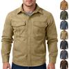 Men's Relaxed-Fit Casual Workwear Long-Sleeve Jacket Shirt