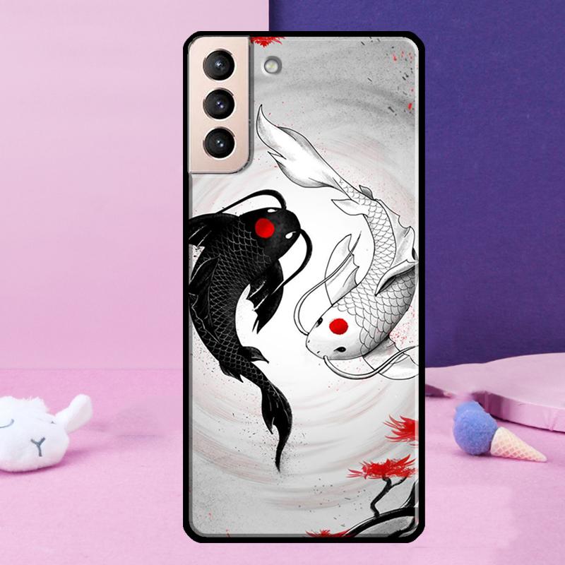 Чехол для телефона с рисунком Рыбы Кои Инь-Ян для Samsung Galaxy S24 Ultra S25 Ultra S9 S10 S20 S21 S22 Plus S23 S24 FE
